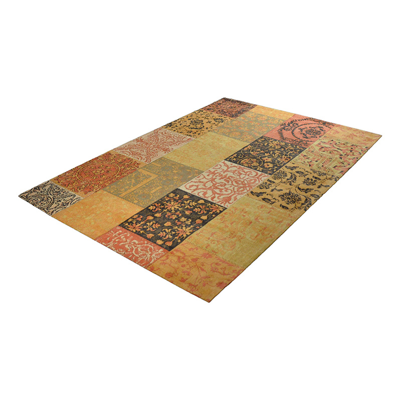 Patchwork vloerkleed - Delany Okergeel - sfeer