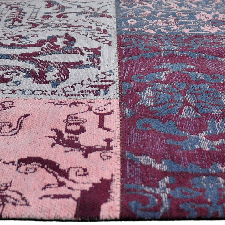 Patchwork vloerkleed - Delany Roze