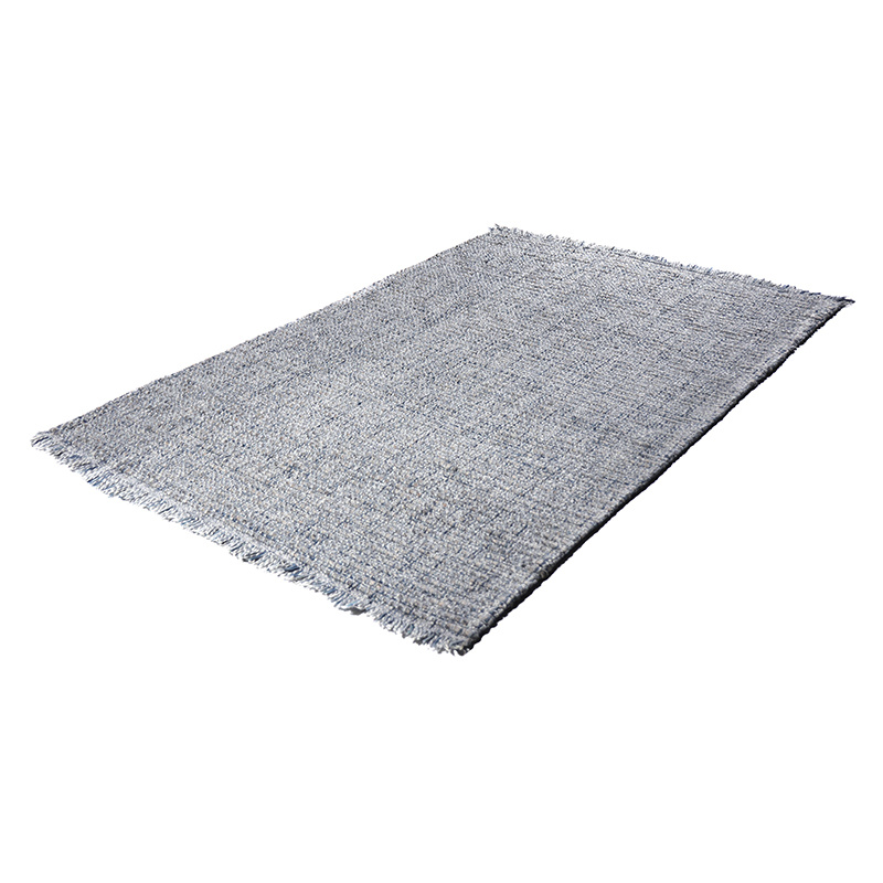 Wollen vloerkleed - Trinette Blauw/Creme - sfeer