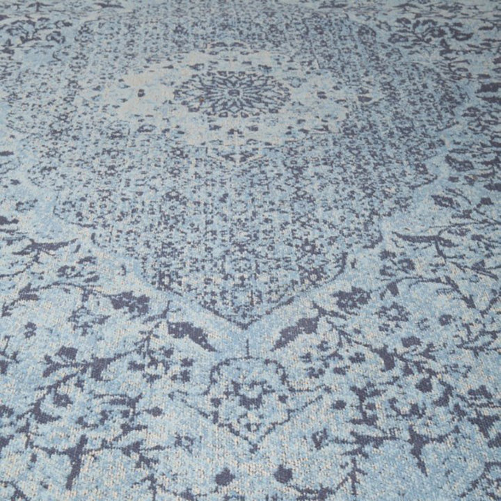 Vintage vloerkleed - Therese Blauw