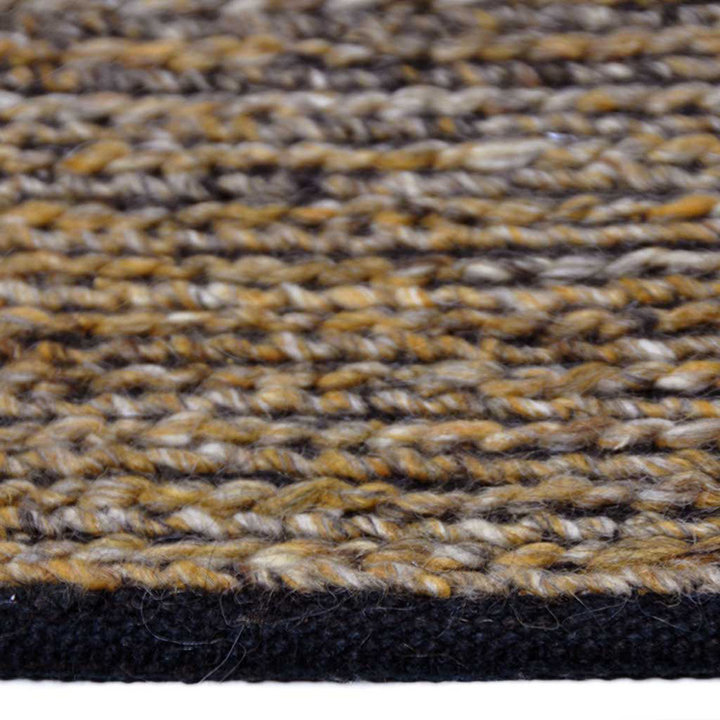 Wollen vloerkleed - Lianne Taupe/Okergeel