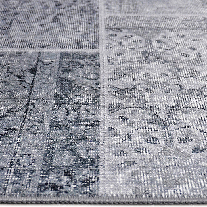 Patchwork vloerkleed - Nadine Grijs