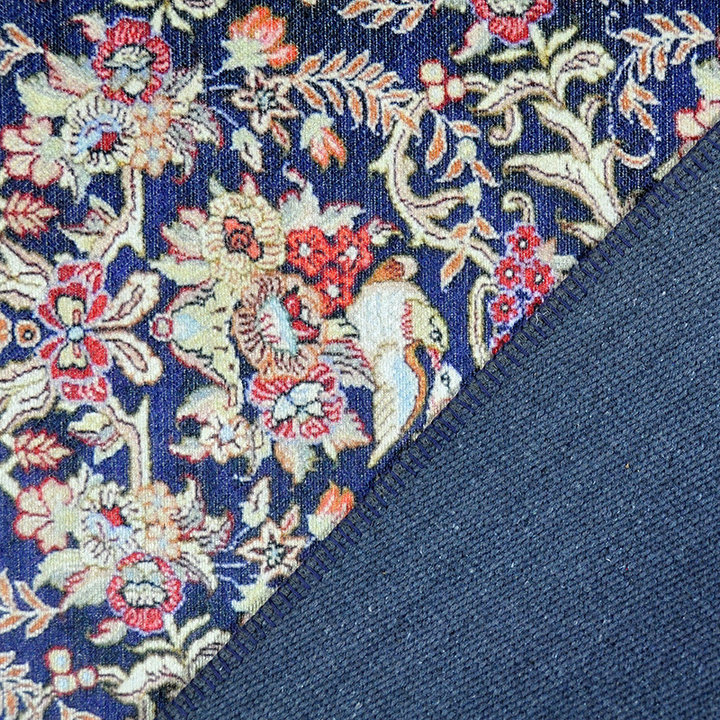 Vintage vloerkleed - Nadine Blauw/Rood