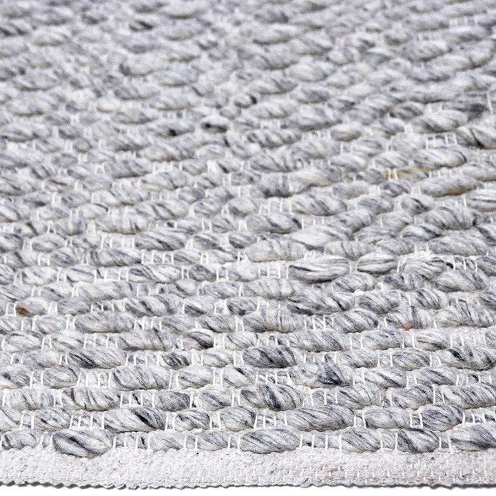 Wollen vloerkleed - Leona Creme/Grijs