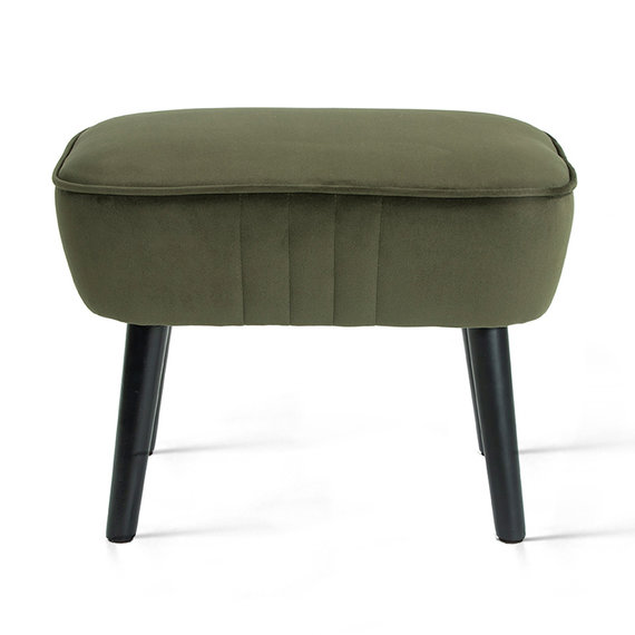 Lifa Living Velvet hocker - Sophie Olijfgroen