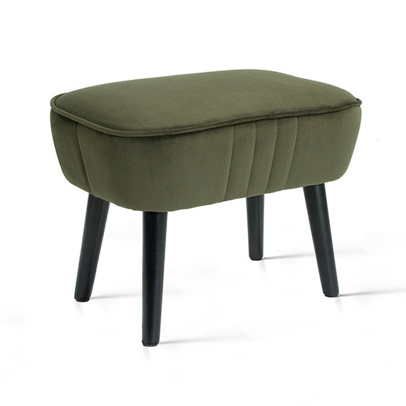 Lifa Living Velvet hocker - Sophie Olijfgroen