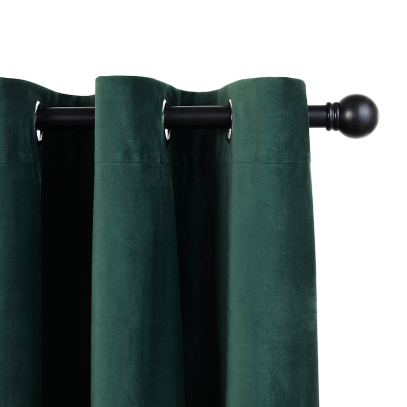 Velvet gordijn - Petrol - Ringen - sfeer