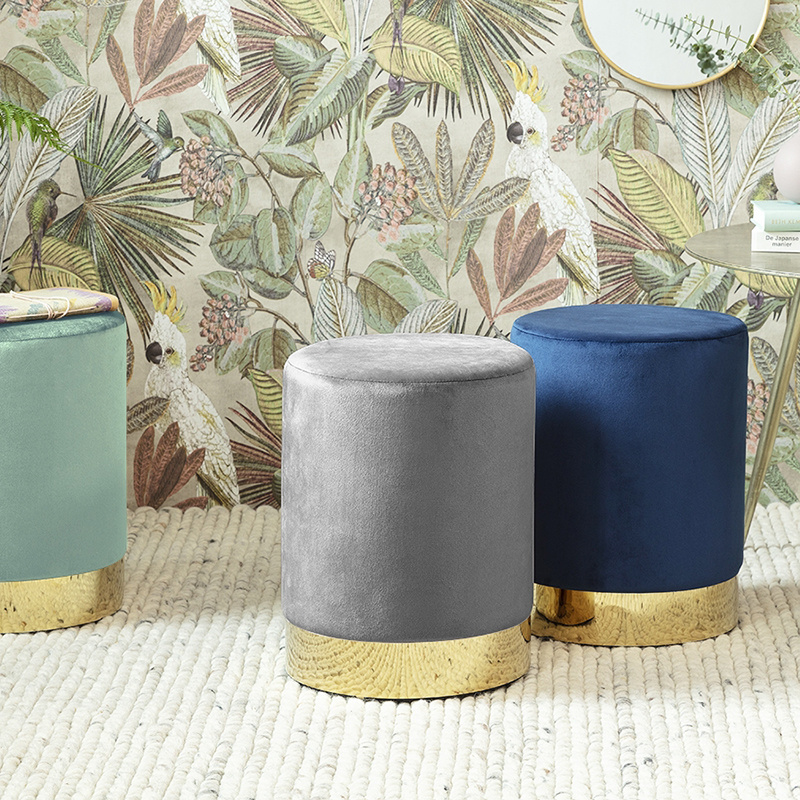 Velvet poef - Belle Deluxe Lichtgrijs - sfeer