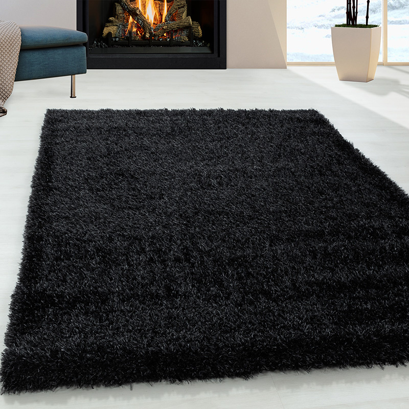 Pluizig Tapijt 210 x 100 cm Pluizig, Antislip, Wasbaar, Modern Design, Makkelijk Te Onderhouden Kantoor Vloerkleed Voor Woonkamer, Slaapkamer, Keuken, Grijs
