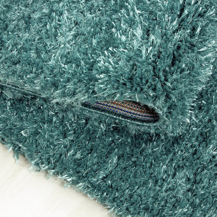 Rond Hoogpolig vloerkleed - Blushy Turquoise