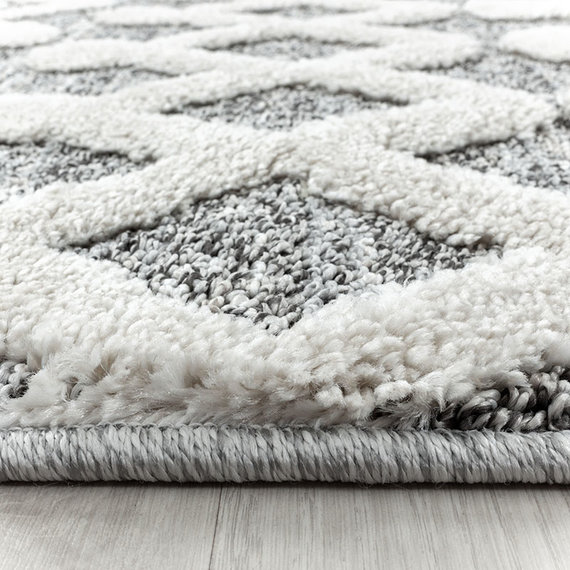 Adana Carpets Rond scandinavisch vloerkleed - Pitea Knot Grijs/Creme