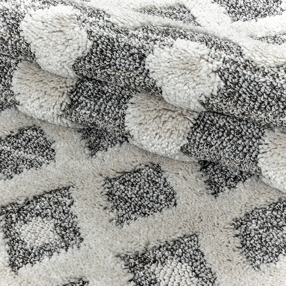 Adana Carpets Rond scandinavisch vloerkleed - Pitea Knot Grijs/Creme