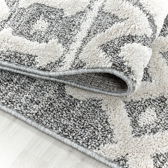 Adana Carpets Rond scandinavisch vloerkleed - Pitea Knot Grijs/Creme