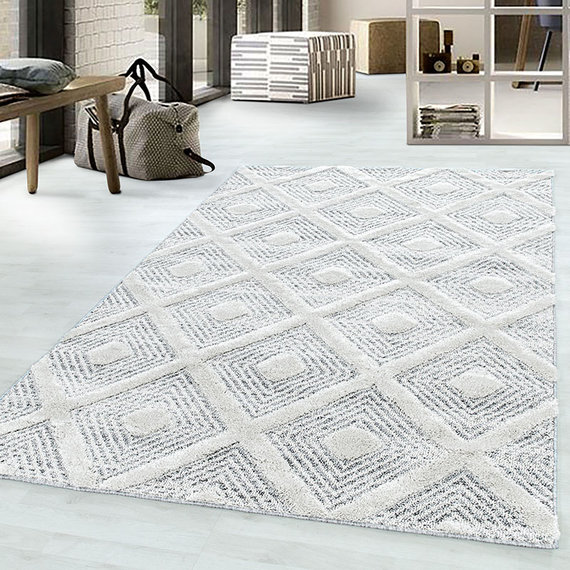 Adana Carpets Scandinavisch vloerkleed - Pitea Ethno Creme/Grijs