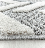 Adana Carpets Rond scandinavisch vloerkleed - Pitea Panel Grijs/Creme