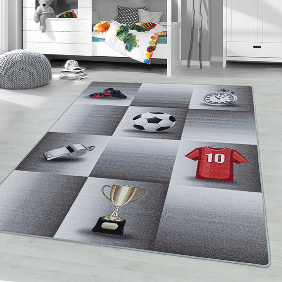 Adana Carpets Voetbalkleed - Pleun Kampioen Grijs