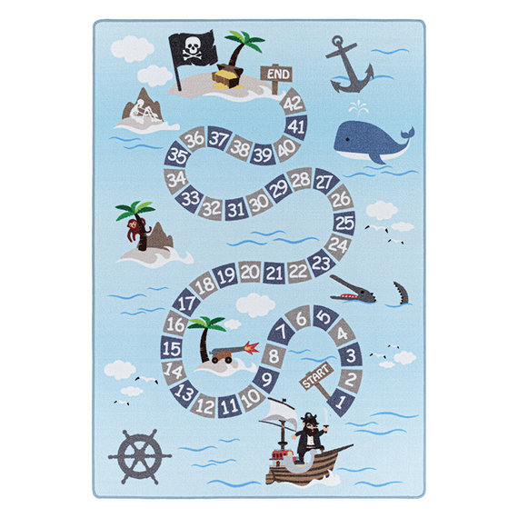 Adana Carpets Speelkleed - Pleun Piratentocht Blauw