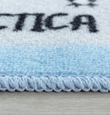 Adana Carpets Kindervloerkleed - Pleun Wereldkaart Blauw
