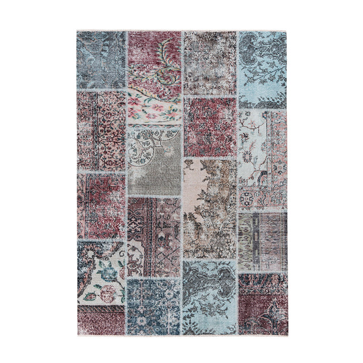 Patchwork vloerkleed - Toska Multicolor Rood