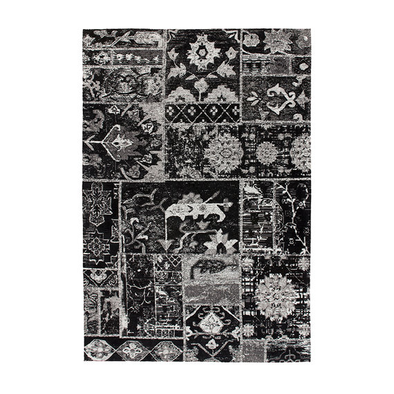 Kay Patchwork vloerkleed - Ramble Grijs/Antraciet