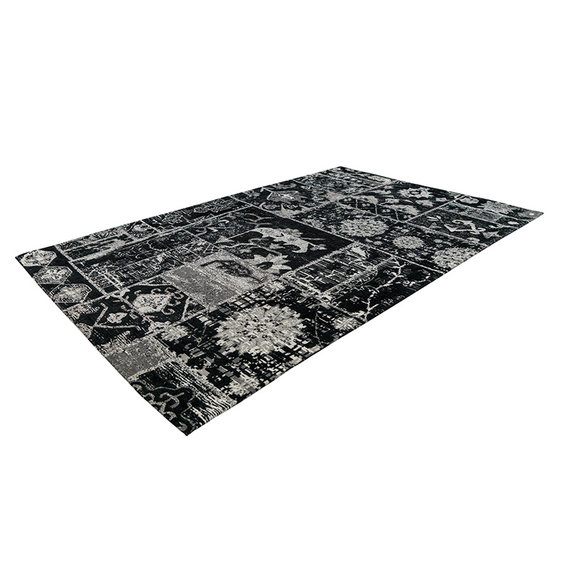 Kay Patchwork vloerkleed - Ramble Grijs/Antraciet
