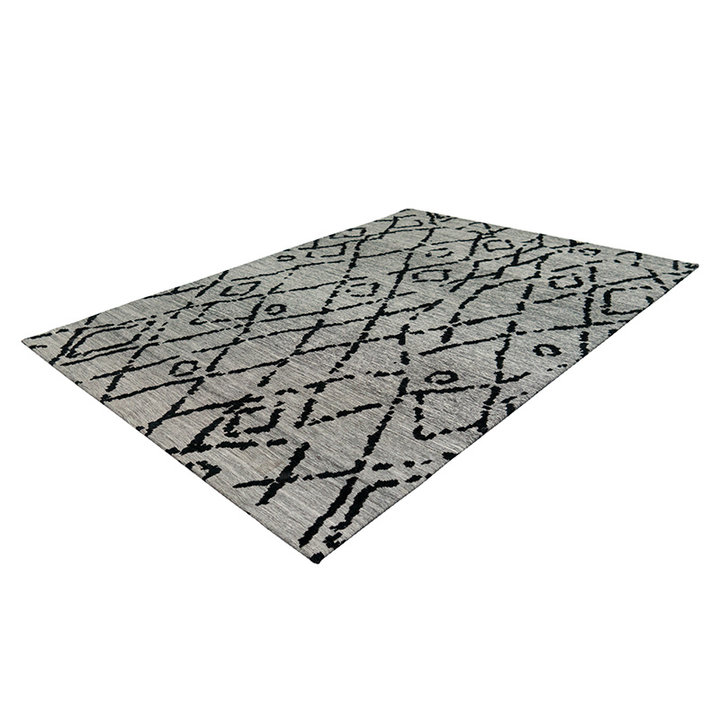 Vintage vloerkleed - Ramble Lines Grijs/Zwart