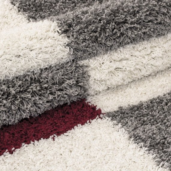 Adana Carpets Hoogpolige loper - Gala Rood
