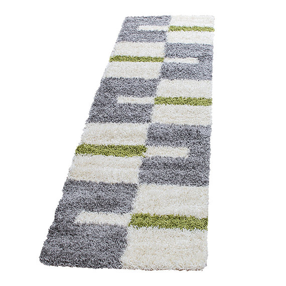 Adana Carpets Hoogpolige loper - Gala Groen