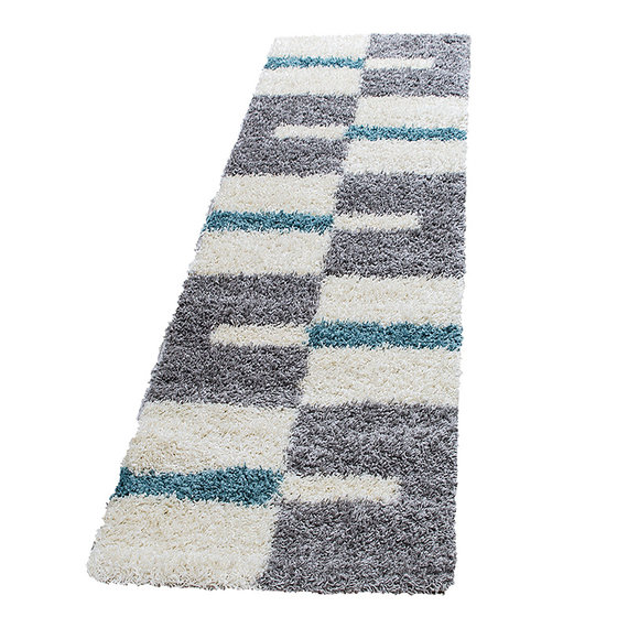 Adana Carpets Hoogpolige loper - Gala Turquoise