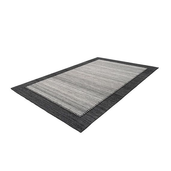 Kay Wollen vloerkleed - Prettily Edge Grijs/Antraciet