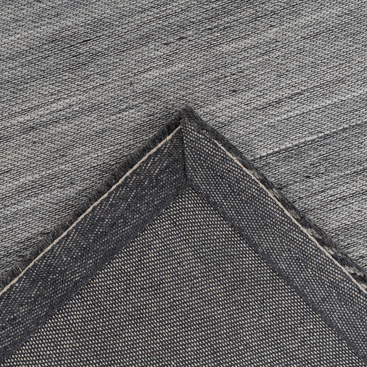 Wollen vloerkleed - Prettily Edge Grijs/Antraciet