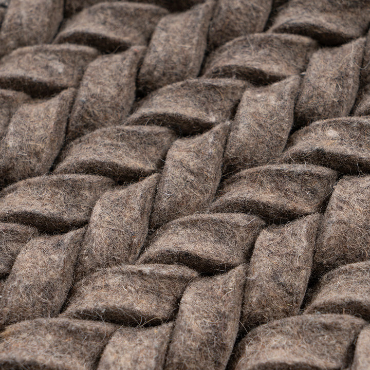 Wollen vloerkleed - Braid Taupe