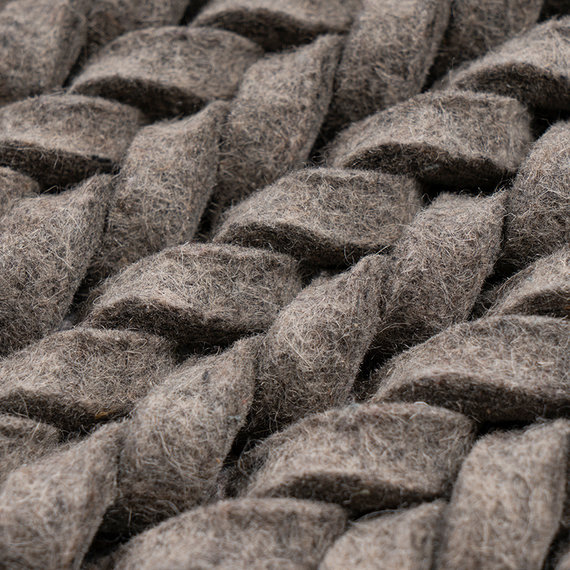 Kay Wollen vloerkleed - Braid Grijs