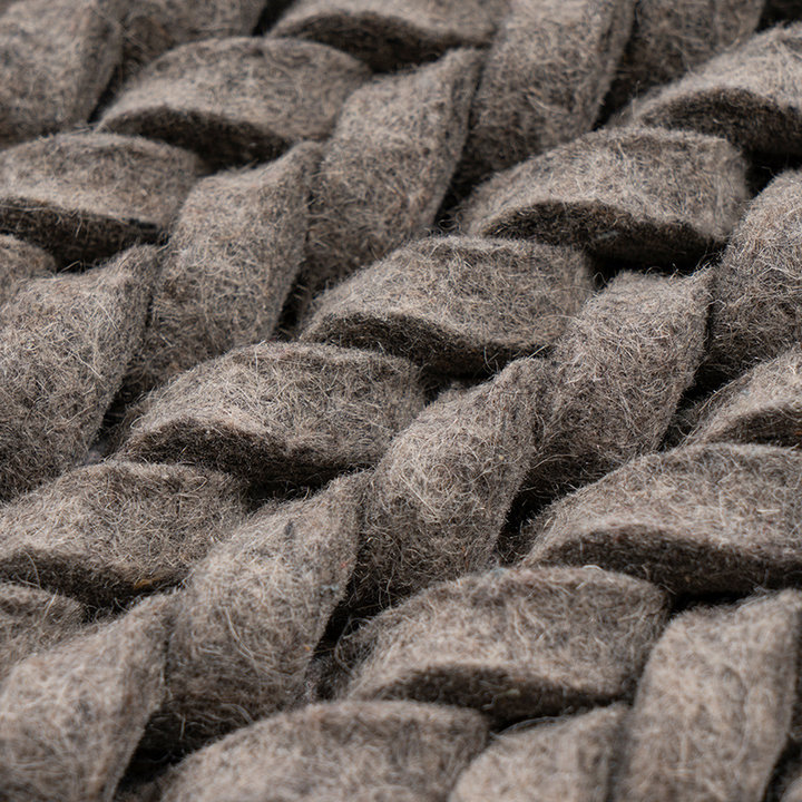 Wollen vloerkleed - Braid Grijs