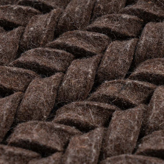 Kay Wollen vloerkleed - Braid Bruin