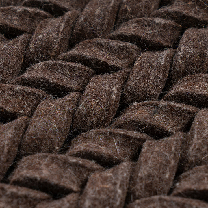 Wollen vloerkleed - Braid Bruin