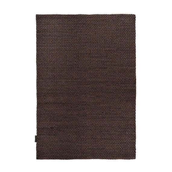 Kay Wollen vloerkleed - Braid Bruin