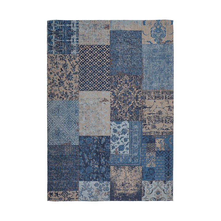 Patchwork vloerkleed - Splendid Blauw