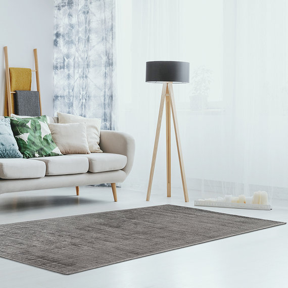 Kay Viscose vloerkleed - Karma Antraciet