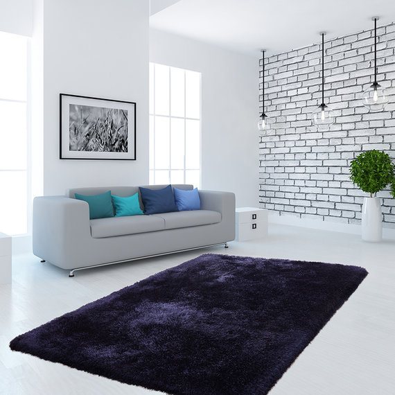 Kay Shaggy vloerkleed - Cosy Donkerblauw