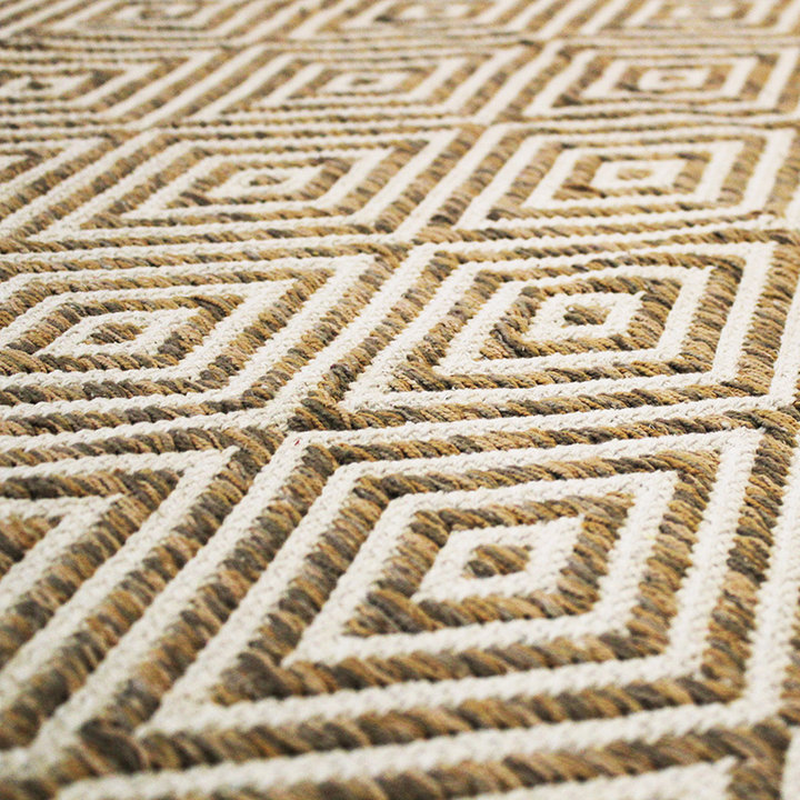 Modern vloerkleed - Abstruse Diamond Beige/Bruin