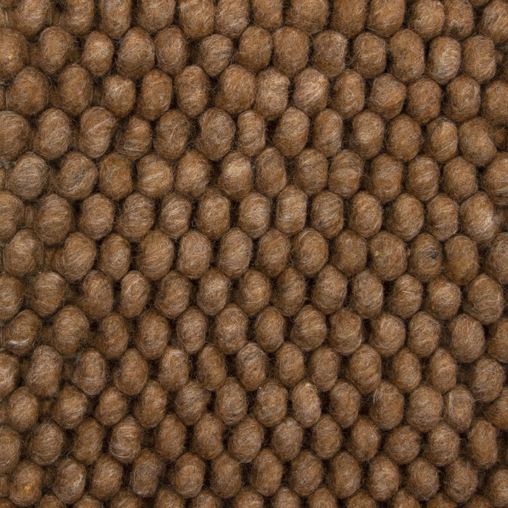 Wollen vloerkleed - New Loop Okergeel/Bruin 631