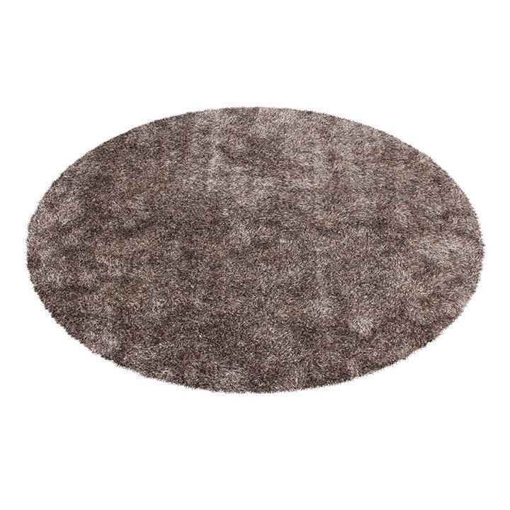 Rond hoogpolig vloerkleed - Snuggy Taupe