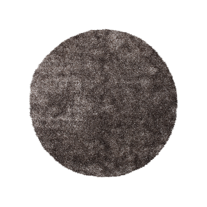 Rond hoogpolig vloerkleed - Snuggy Bruin - sfeer