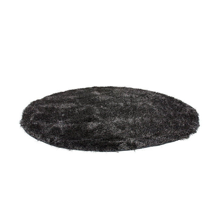 Rond hoogpolig vloerkleed - Snuggy Antraciet
