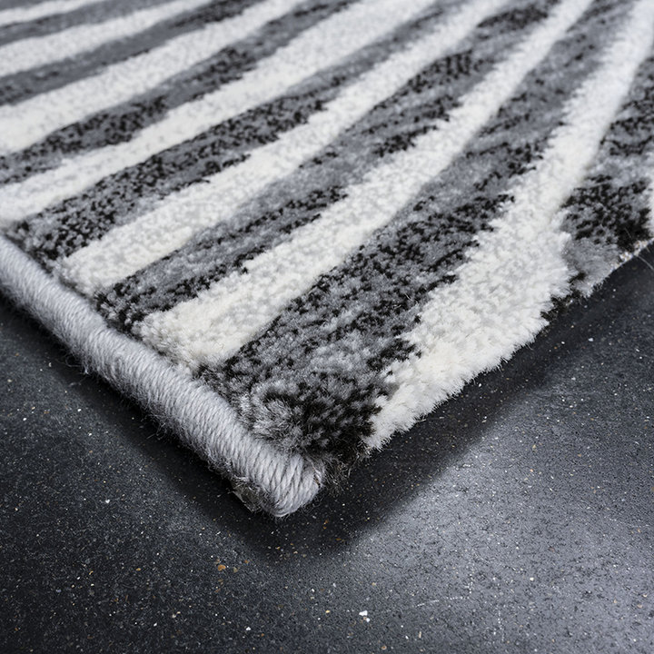 Modern vloerkleed - Alvie Zwart 7696