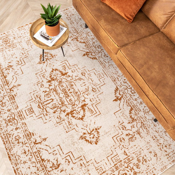 FRAAI Vintage vloerkleed – Spring Ethnic Creme Terra