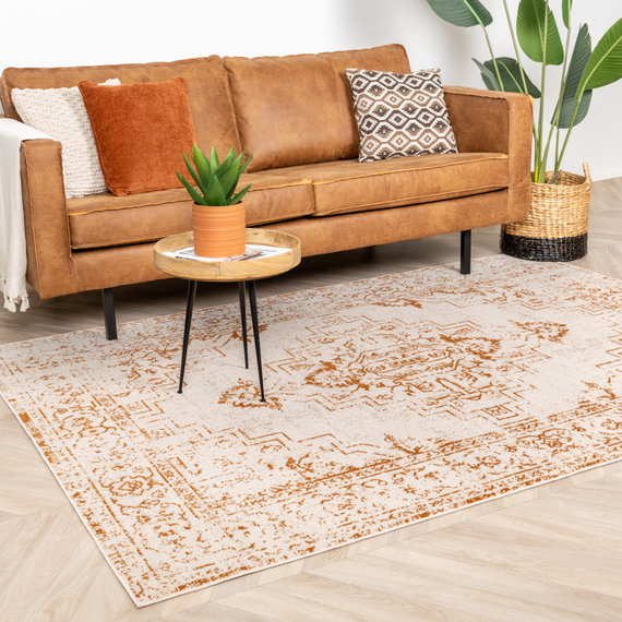 FRAAI Vintage vloerkleed – Spring Ethnic Creme Terra