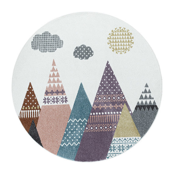 Adana Carpets Rond kindervloerkleed - Lucy Tenten Multicolor