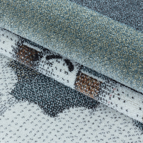 Adana Carpets Rond kindervloerkleed - Fleurtje Raket Multicolor